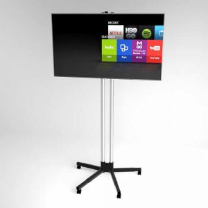 Alquiler de Soporte de pie con ruedas para pantallas planas de TV