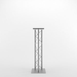 Alquiler de Totem de truss triangular de 30cm. a 1,50m. Estructura triangular para soporte de aparatos de iluminación y video, uso decorativo o auxiliar.