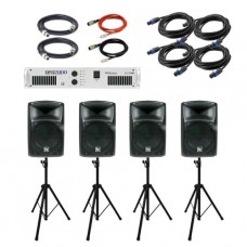 Alquiler equipo sonido Ev Zx4 + Ecler 2.000W